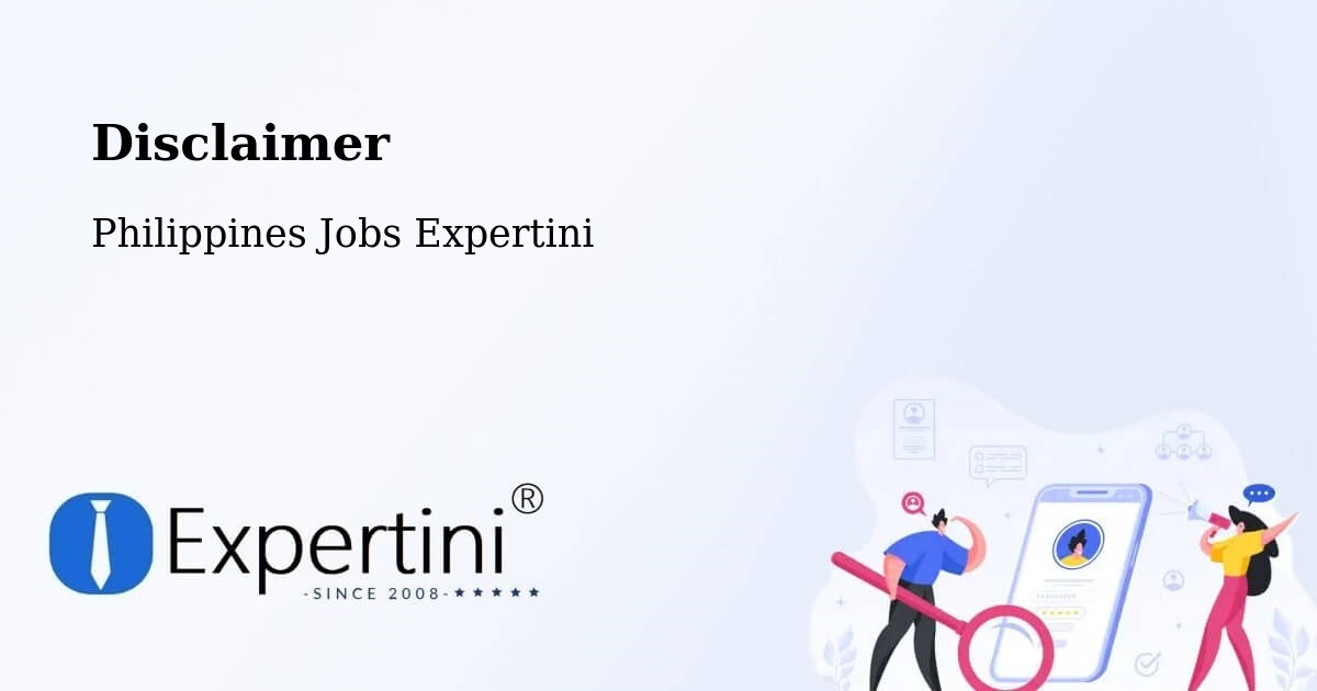 Disclaimer – Balading - Philippines Jobs Expertini